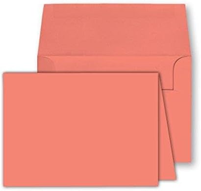 Blank Color Greeting Fold Over Cards Uncoated, 4 1/2 X 6 Inches Cards - 40 FoldoverGreeting Cards Cards and Envelopes (Ultra Fuschia)