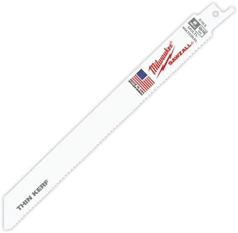 8" L Reciprocating Saw Blade, 5 pk.