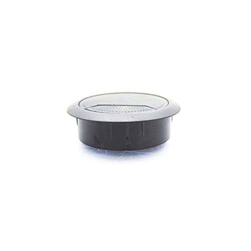 Escritorio de la computadora sin cables sueltos con tapas de agujero de mesa de 53mm negras 2