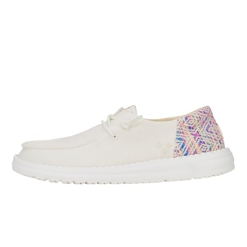 HEYDUDE Wendy Funk Surf Baja Ivory/Multi Size 8, Women’s Shoes, Women’s Slip-on Loafers, Comfortable & Light-Weight