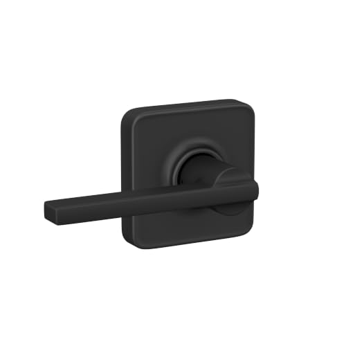 Image of SCHLAGE Latitude Hall /Closet Passage Door Handle, Reversible, Matte Black | Hall or closet lever door handle with no lock, Easy to install, Certified durability, Universal fit