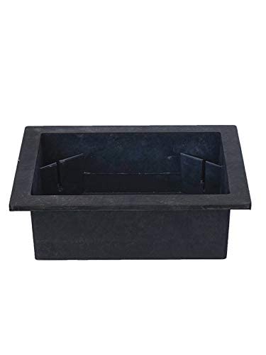 Craftisan Square Water Fountain Plastic Tub (Size: 29.5 x 22.0 x 10 CM | Color: Black | Weight: 450 grm)