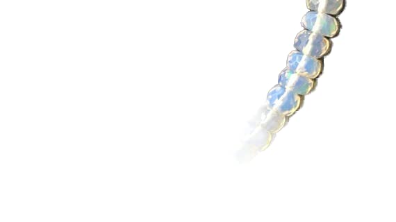 Bracelet opale d'Éthiopie anti-ternissement perles facettées 3.5mm et fermoir sécurisé argent