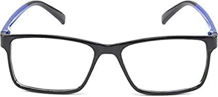 Progressive Blue Light Blocking Reading Glasses, Anti-Glare, Multifocal, Hydro Wide Corridor, Distance 0, Reading 1.00 to 3.00 Square Black Blue Frame