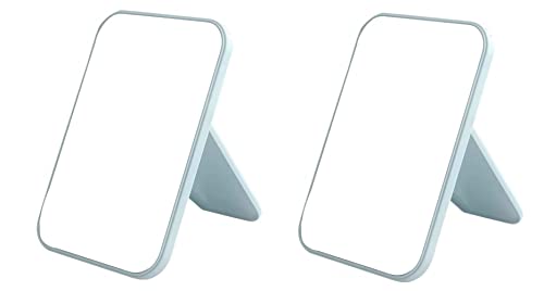 Image of Table Desk Vanity Makeup Mirror,8-Inch Portable Folding Mirror for Women(Blue,Pack of 2)