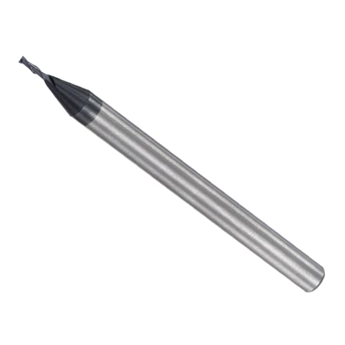 CoCud Fraise à Bout Carré, 1mm x 3mm de Coupe, Queue de 4mm, Revêtue d'AlTiN, Carbure P05 à 2 Flûtes pour Fraiseuse CNC