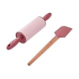 Dolly Parton Mini Spatula and Rolling Pin Set, 2 Piece, Blush
