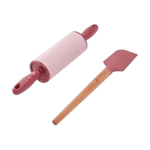 Dolly Parton Mini Spatula and Rolling Pin Set, 2 Piece, Blush