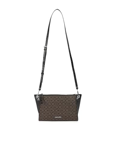 Image of Calvin Klein Reyna Crossbody, Brown /Khaki /Black Logo
