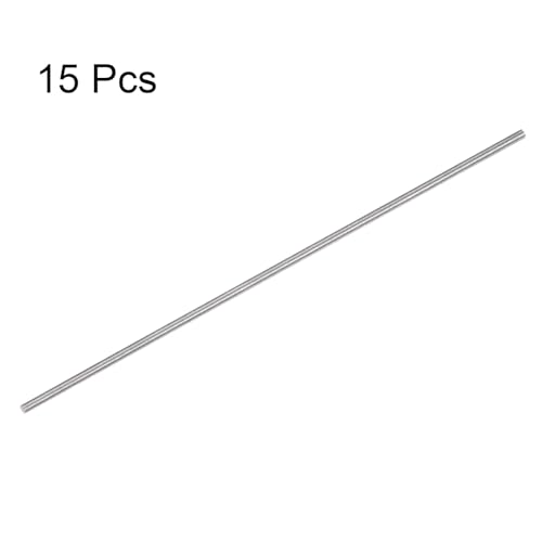 sourcing map 15 Stück Runde Stäbe 1,7 mm x 100 mm Hochgeschwindigkeitsstahl (HSS) Drehbankstangen DIY Handwerkszeug zum Drehen, Fräsen, Bohren und Gewindeschneiden