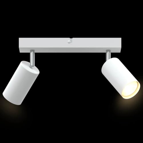 Spot de plafond blanc en métal mat avec projecteur orientable design - 8