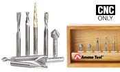 Miniatura 10 de Amana Tool - Colección de brocas de enrutador CNC de uso general AMS-134 de 8 piezas, vástago de 14"