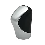 Pursuestar Black Leather Silver Chrome Gear Lever Shift Knob Shifter for Lexus ES GS GX is NX RC RX 200t 300 350 3450h 450hL 350L IS250
