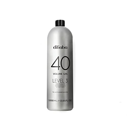 DIFIABA Hair Developer - Professional Cream Developer - Level 3 Developer 40 Vol - Nourishes & Strengthens Hair - High Viscosity & Gentle on Scalp - Provides Long-Lasting Colors