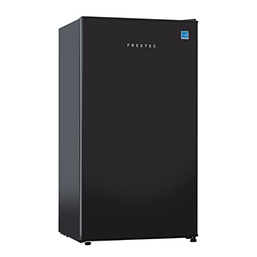 Frestec Mini Fridge with Freezer, 3.1 Cu.Ft Mini Refrigerator with One-touch Easy Defrost, Compact Small Refrigerator for Dorm, Bedroom, Office, Energy Saving, 37 dB Low Noise, Stainless Steel