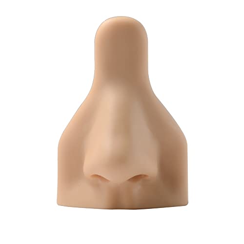 Akatsukiqi 1 PC Modèle de Nez tridimensionnel Flexible en Silicone en Silicone Souple pour percer pratiquer la Bague de Nez Bijoux Exposition de Piercing modèle (Couleur : 1PC Flesh Nose)