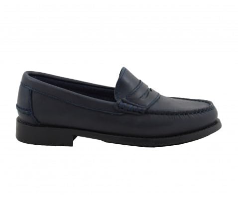 Benavente Zapato MOCASÍN Marca Antifaz Piel Marino NIÑO