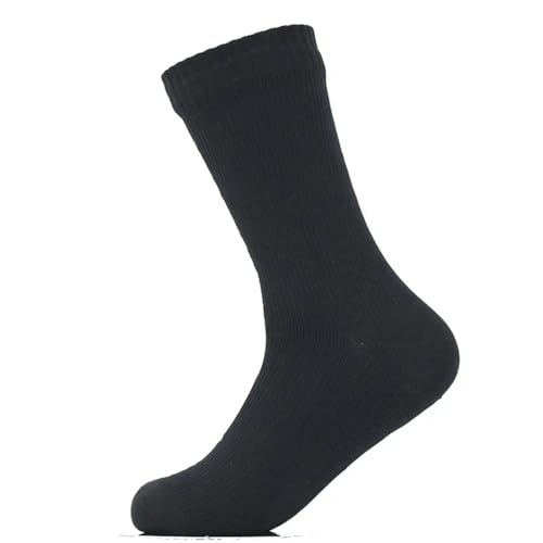 ZUGLQYSX Calcetines Impermeables Transpirables For Exteriores, For Senderismo, Vadeo, Acampada, Esquí para uso diario(1 pair Black,L Euro 43-46)