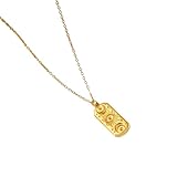 TERNCOEW Elegante collar de cadena de perlas con colgante de estrella chapado en oro de 18 quilates, diseño de acero inoxidable con diseños casuales y elegantes