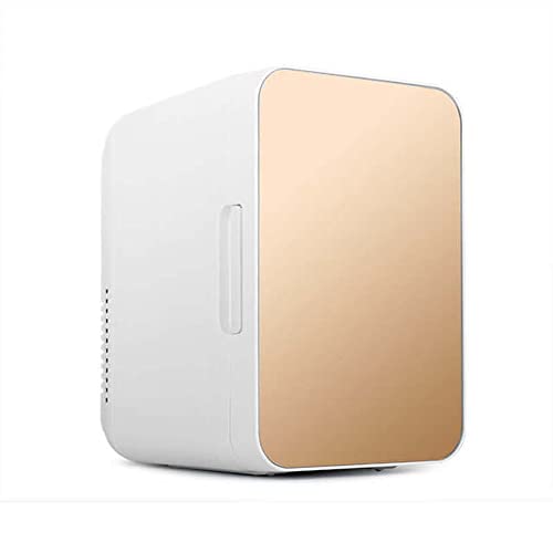 8l Mini Nevera Refrigerador De Bebidas Para El Cuidado De La Piel Portátil Con Función De Enfriamiento Y Calentamiento Para Automóviles, Dormitorio, Cosméticos, Medicamentos, Hogar Y Viaje AC+DC(Gold)