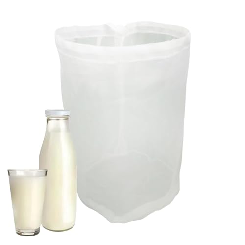 Bolsa de malla con colador de leche, bolsa reutilizable para colador de leche, encantadora bolsa reutilizable para jugo | Portátil de varios tamaños y uso para frutas, sidra, manzana, naranja, uva,