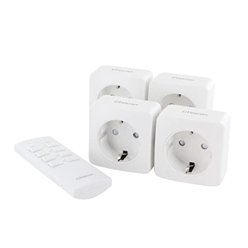Set 4 mini-prises On/Off + télécommande 4 canaux 2300W (SCH)