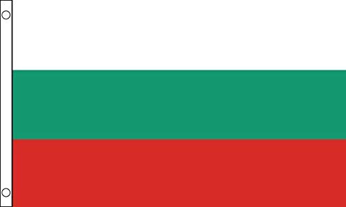 NWFlags Bulgaria Flag 5ft x 3ft 75d Premium Polyester Suitable For Flagpoles | Strong Polyester 5x3 foot material Bulgarian flag with Eyelets
