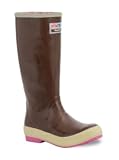 XTRATUF 15” Women’s Legacy Boot - Size 7, Fireweed Print - 100% Waterproof Latex Rubber Footwear - Slip & Chemical-Resistant Protection - Cushion Insoles
