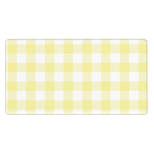 Tapis de souris pour le travail et bureau style carreaux jaune