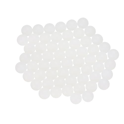 uxcell 60pcs Nylon Bearing Balls 5mm Solid Plastic Balls, G1 Precision Bearing Ball Frosted Surface, White
