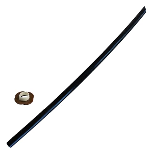 Sportech Italia - Bokken de madera Suburito, Bokuto con Tsuba - Entrenamiento para Aikido, Iaido, Kobudo, Kendo (madera negra)