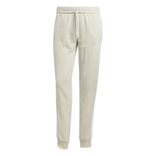 adidas Women's Essentials 3-Stripes Fleece Slim Pants, Wonder Alumina/White, XL – Ansicht 1