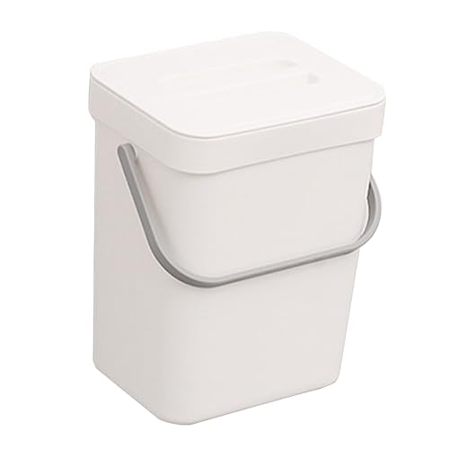 Bote de basura rectangular de pared con tapa Outanaya miniatura 1