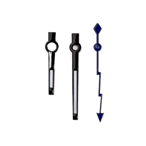 Aiguille de montre NH36 d'une finition soignee couleur argent et noire pour cadran
