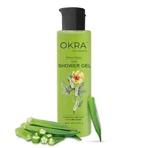 Image of ALARA Okra Infused Shower Gel for Soft, Hydrated Skin with a Natural, Refreshing Glow | 200 ml
