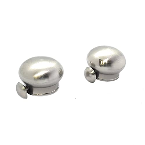 Image of FAPBADRI Simple Curtain End Caps /Finials for a 1 inch Pipe /Rod, Colour - Silver Matt, 2 Pieces