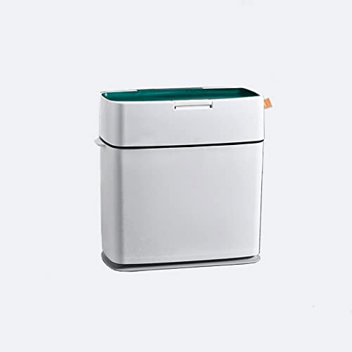 Caneca de basura rectangular con cuerda para cocina y hogar