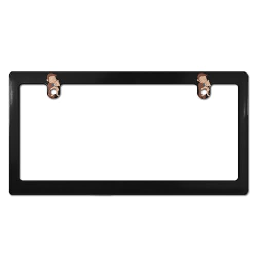 おさるのジョージ ナンバープレート フレーム ナンバーフレーム 普通車 軽自動車適用 装飾ボーダー タグ装飾 耐久性 カーアクセサリー 錆びにくい おしゃれ ?り物