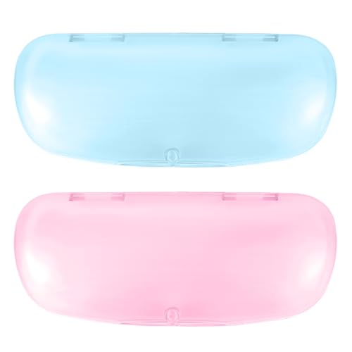 Image of Hard Shell Glasses Cases, Frosted Translucent Eyeglasses Case For Women,Glasses Case With Magnetic Closure