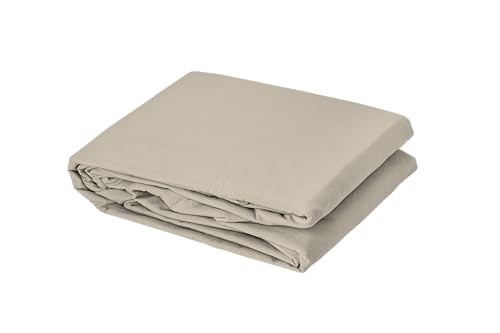 Funda nórdica de algodón lavado 220x240 cm en color guijarro para cama doble 3