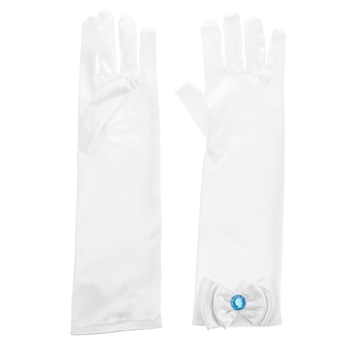 FOMIYES 1Pair Bow Gloves Long Princess Gloves for Winter Protection Cute Bow Design for Tea Parties Stage Performance Cosplay Ages to Years with Accents