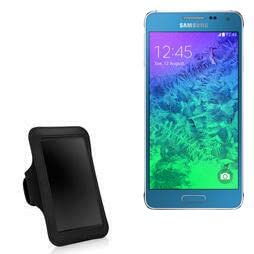 BoxWave Case Compatible with Samsung Galaxy Alpha - Sports Armband, Adjustable Armband for Workout and Running for Samsung Galaxy Alpha - Jet Black