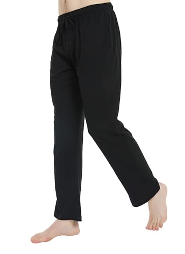 Image of U2SKIIN Mens 100% Cotton Pajama Pants, Lightweight Soft Lounge Pant with Pockets Sleep Pj Bottoms for Men