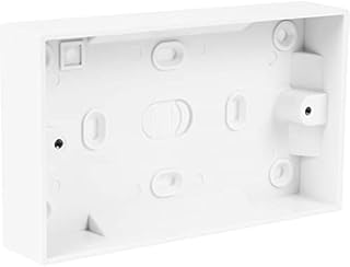 Double Pattress Box 25MM, Back Box Double Mounting for Electrical Sockets