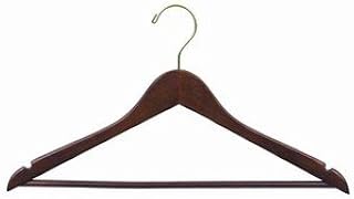 Only Hangers Walnut & Brass Flat Suit Hanger w/ Bar [ Bundle of 25 ]