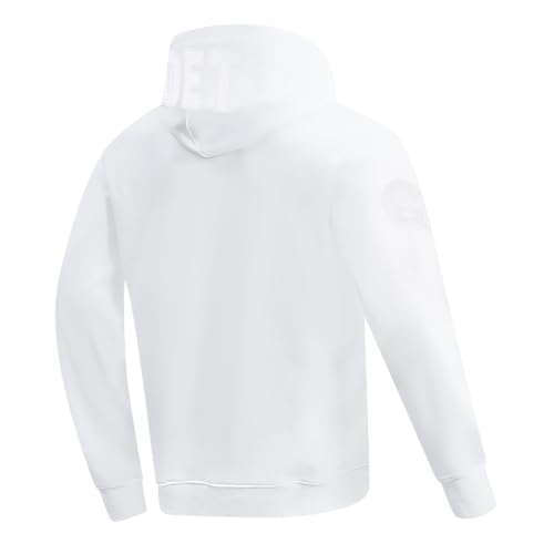 Pro Standard Mens NFL Detroit Lions White Out Pull Over Hoodie White L - Image 4