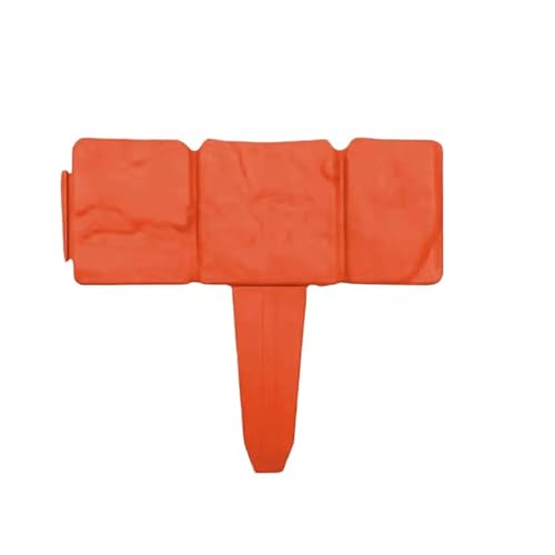BCJMKDX Gartenzaun, Ideen for Gartenzäune, 10 Stück, dekorative Kurze Einfassung, kleine Blumenbeete, Flexible Zaunlatten, Gartenpflege, Rasen(Orange)