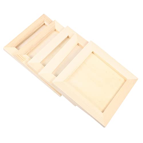 ULDIGI Decorative Boys and Girls Photo Frames 5pcs Wooden Boys and Girls Art Frames 12x12cm Painting Clay for