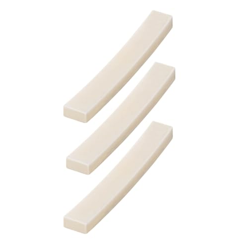 Garneck 3pcs Guitar String Nuts Acoustic Guitar Bone Nut Replacement Accessories