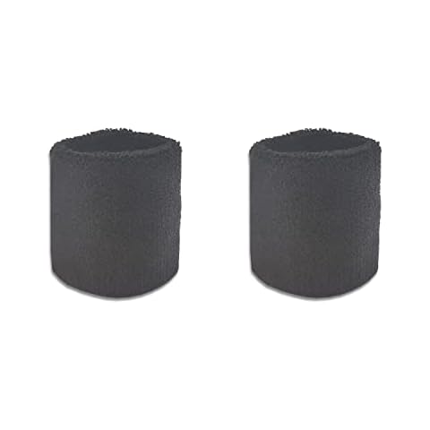2 PCS Sweatbands, Black Wrist Sweat Bands, Cotton Sports Wristbands for Men Women Gym Running Tennis Basketball Cover